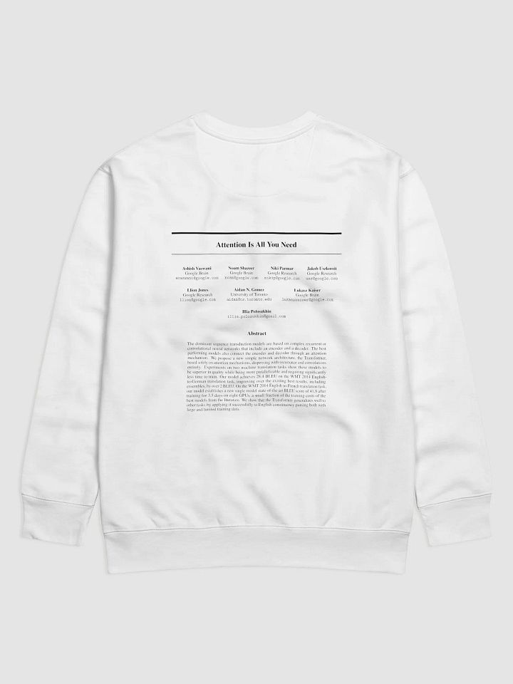 Attention Is All You Need Sweatshirt product image (2)