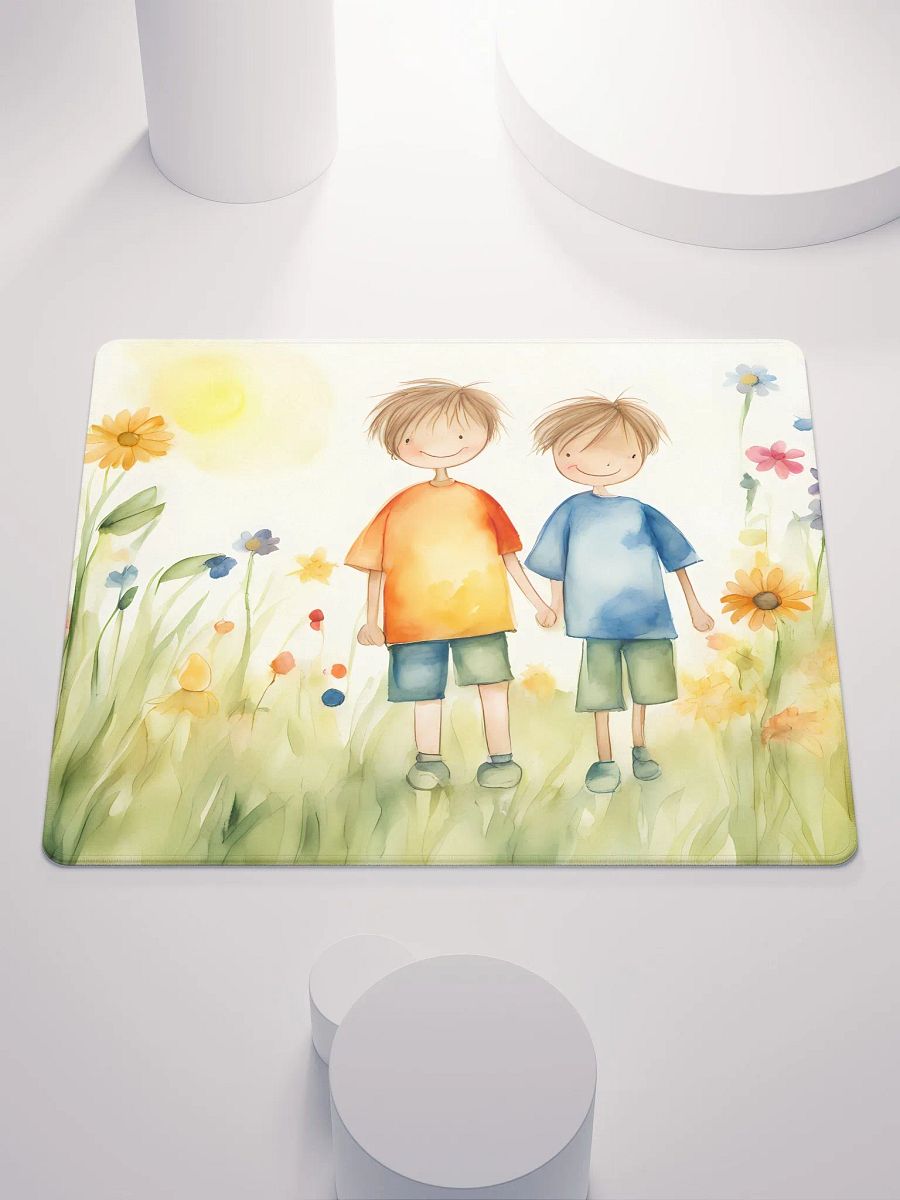 Two Children Born Happy, Gaming Mouse Pad, 2 Sizes product image (1)