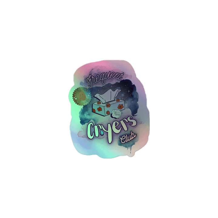 FREQUENT CRYERS CLUB holographic kiss-cut sticker product image (1)