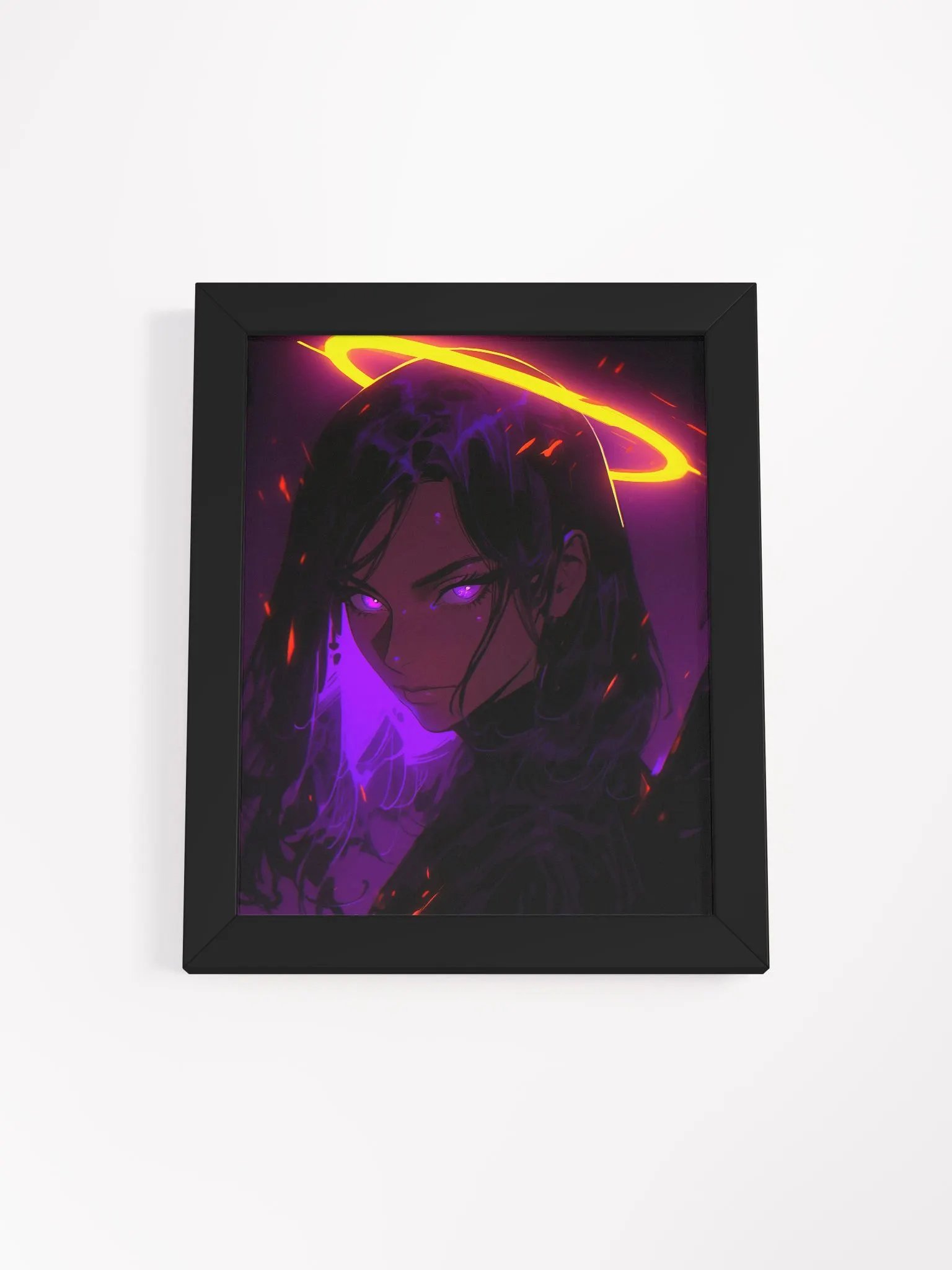 Framed Fallen Angel Ethereal Glow Matte Poster product image (3)