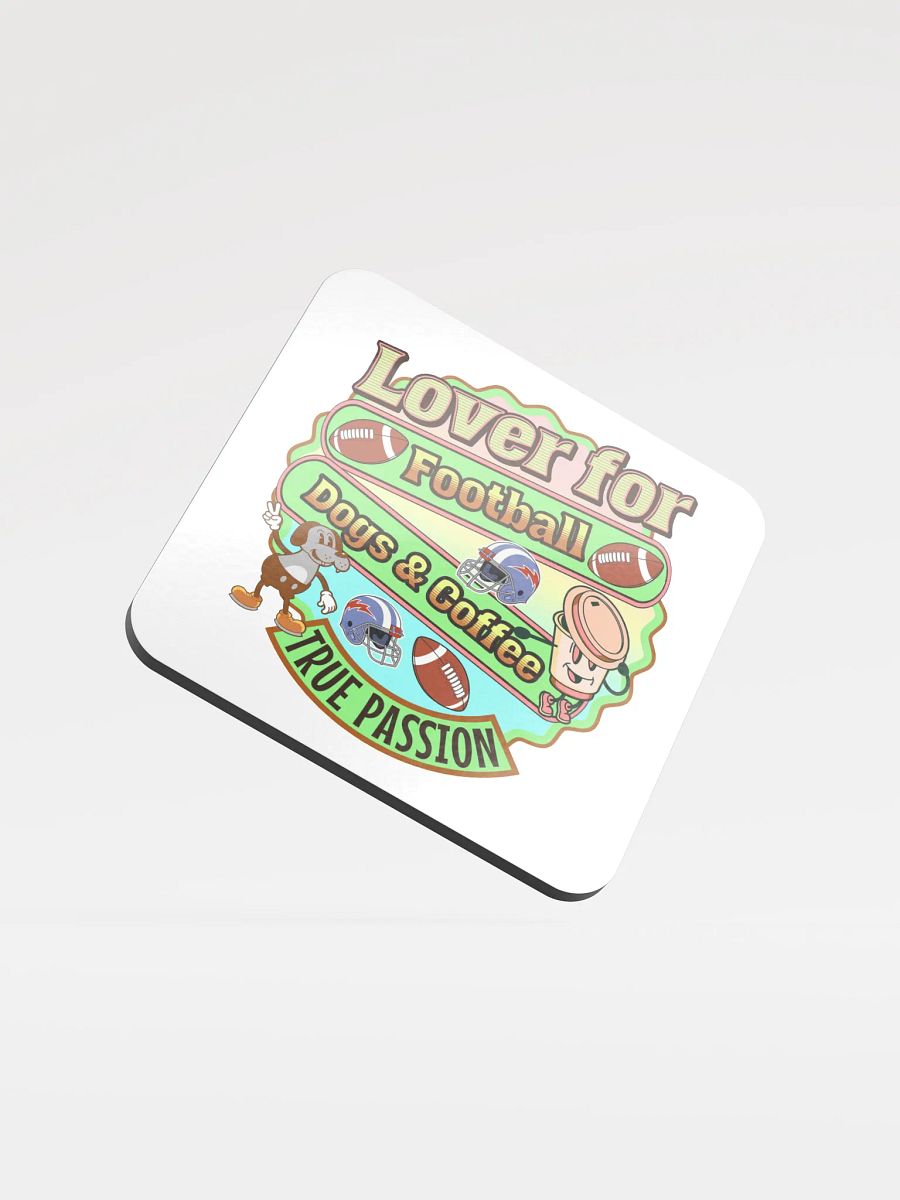 Lover For Dogs Coffee Football Passion Trio Cork Coasters product image (2)