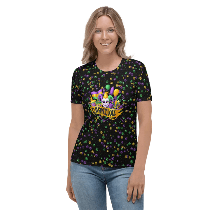 Mardi Gra All Over Print T-shirt product image (2)