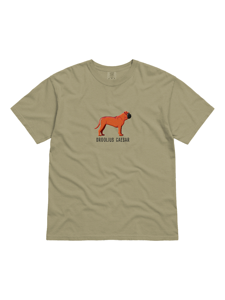 Droolius Caesar T-Shirt(Embroidered) of an English Mastiff(Red) product image (4)