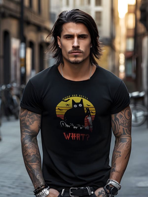 Midnight Mischief Cat T-Shirt product image (1)