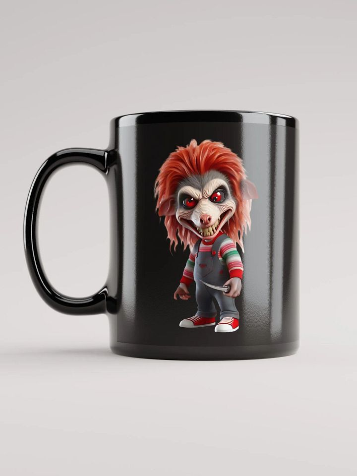 ''Chuckee Rose The Possum'' Black Glossy Mug product image (1)