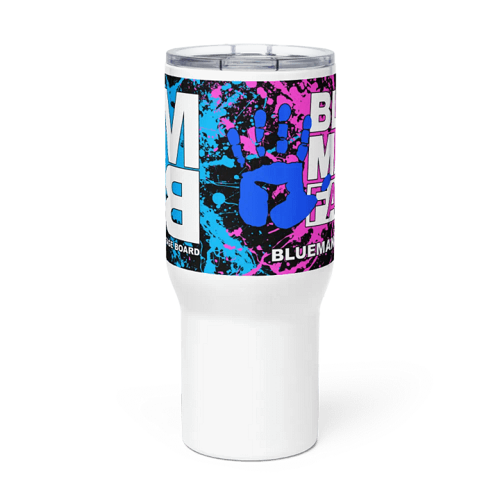 Blue Man Fans Paint Splatter Stainless Steel Tumbler product image (3)