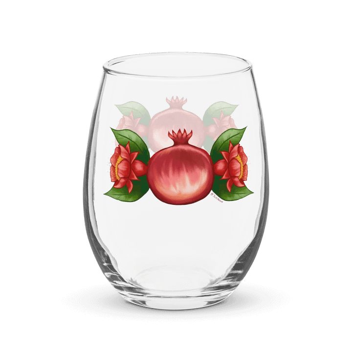 Triple Poms Stemless Wine Glass product image (1)