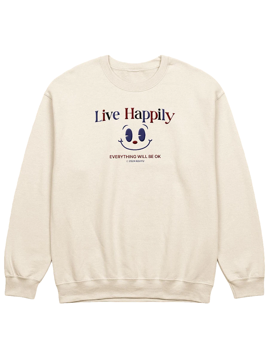 Live Happily Embroidered Sweatshirt product image (1)