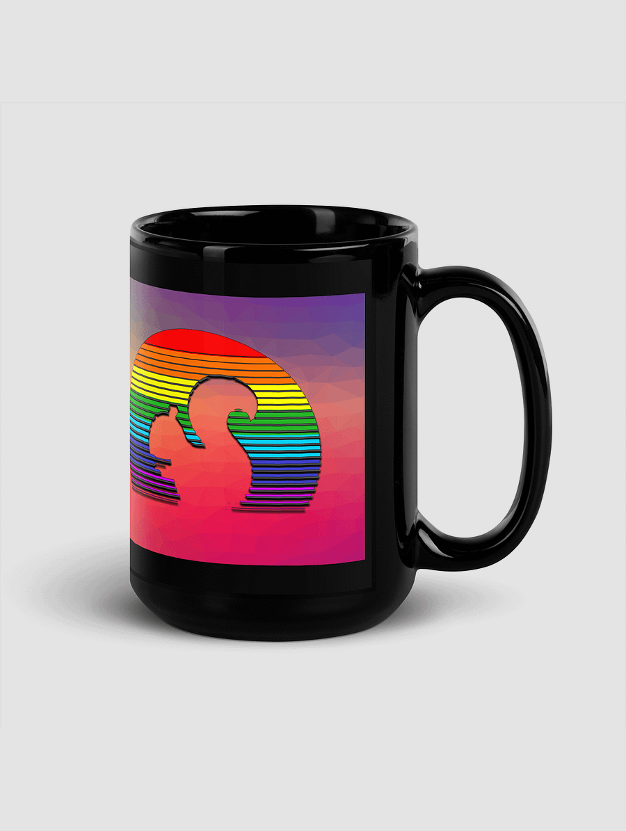 Rainbow Unicorn Squirrel Pride 15oz Black Mug product image (3)