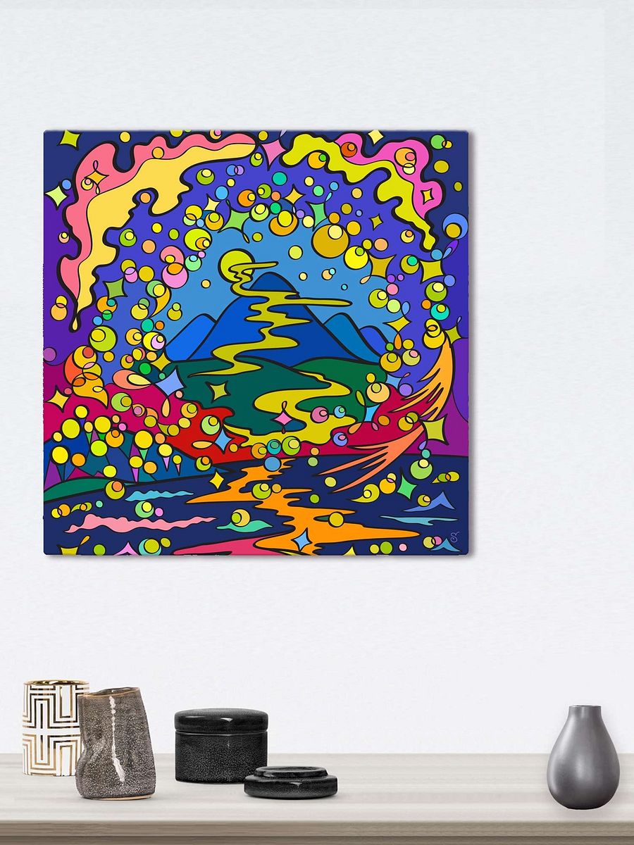 Whimsical Mountain Canvas Art - Moon Path product image (49)