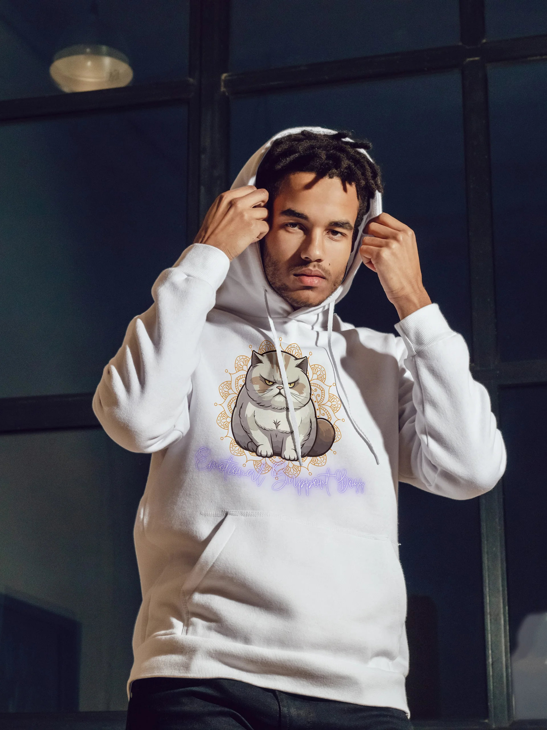 Emotional Support Boss Hoodie | Cute Cat Hoodie product image (61)