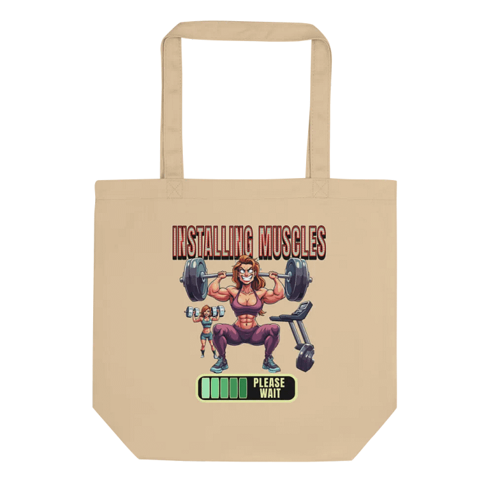 Installing Muscle Weightlifting Female Eco Tote product image (1)