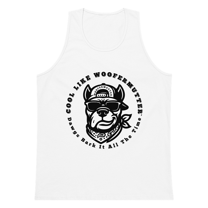 Mens WooferMutter™ Premium Cane Corso White Tank product image (1)