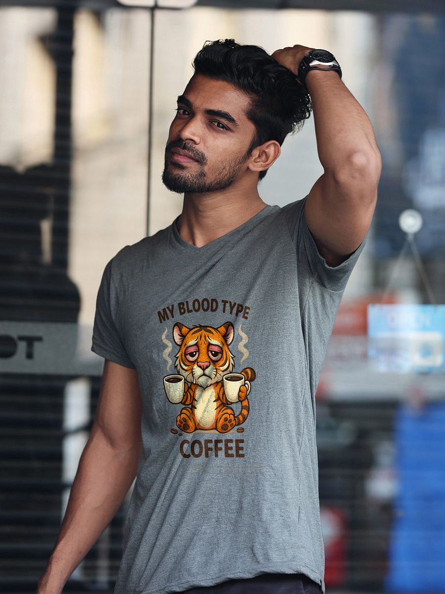 Quirky Tiger Coffee Lover T-Shirt product image (24)