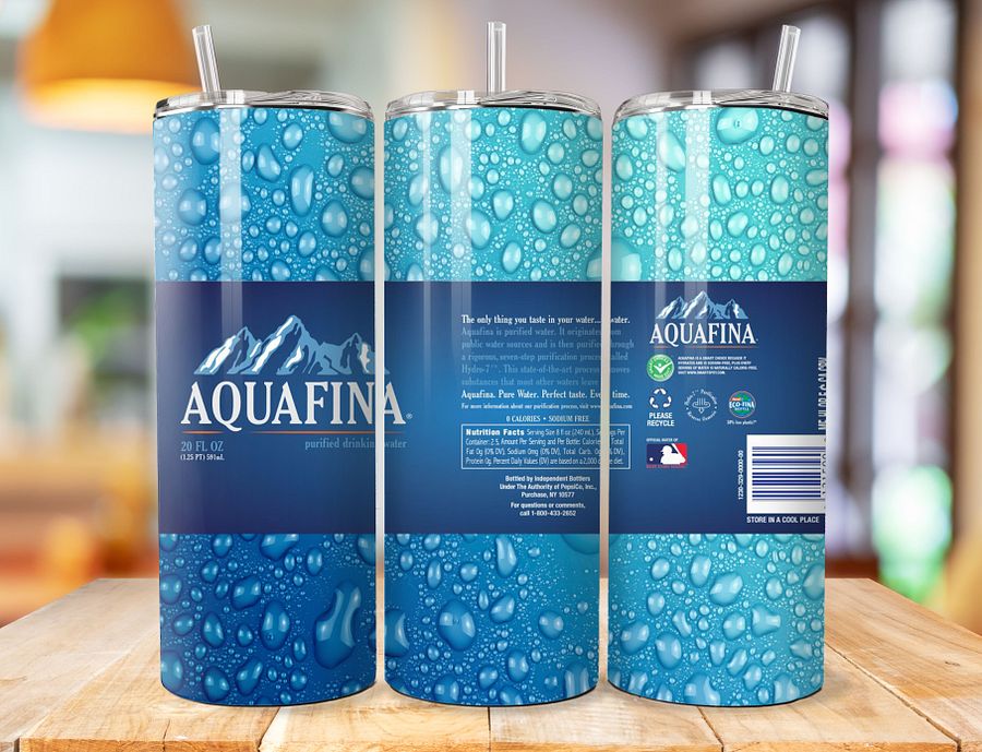 Aquafina 20 oz Stainless Steel Tumbler – Refreshing Water Bottle Design product image (1)