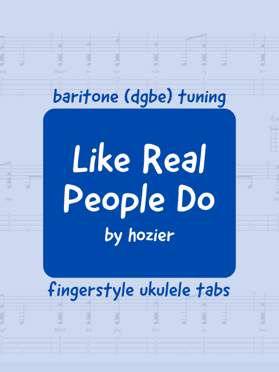 Hozier - Like Real People Do (uke tabs) product image (1)