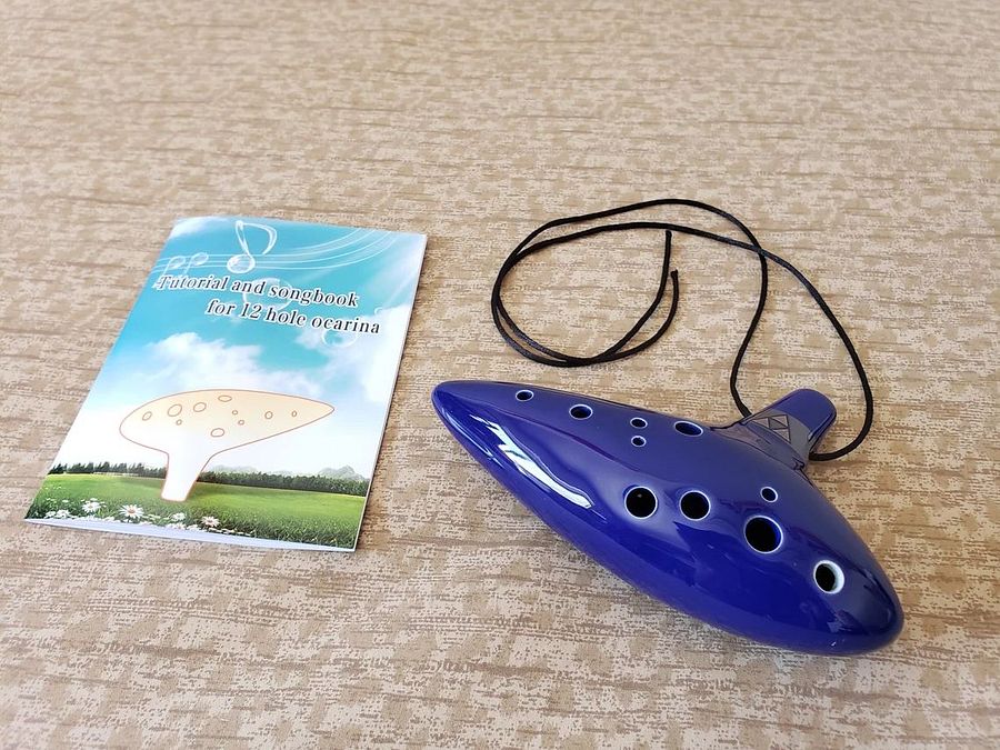 Blue Zelda Ocarina of Time Ceramic Alto C 12 Hole Flute Music Instrument Link Nintendo Birthday Christmas Xmas Gift product image (6)