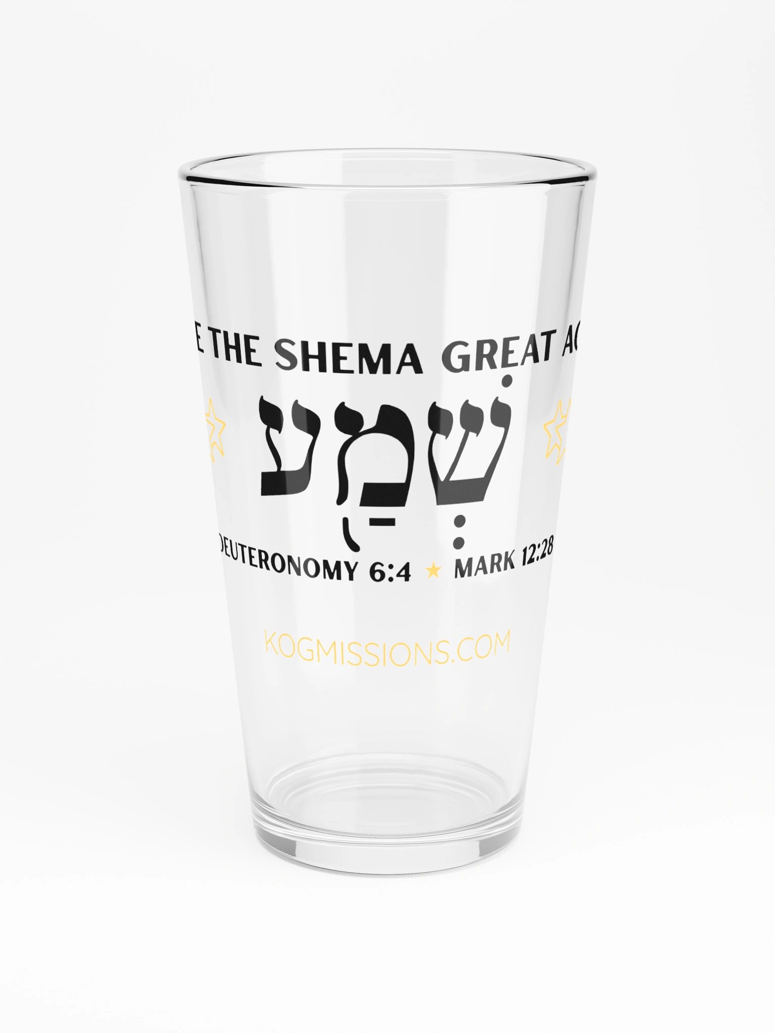 The Great Shema Shaker Pint Glass product image (3)