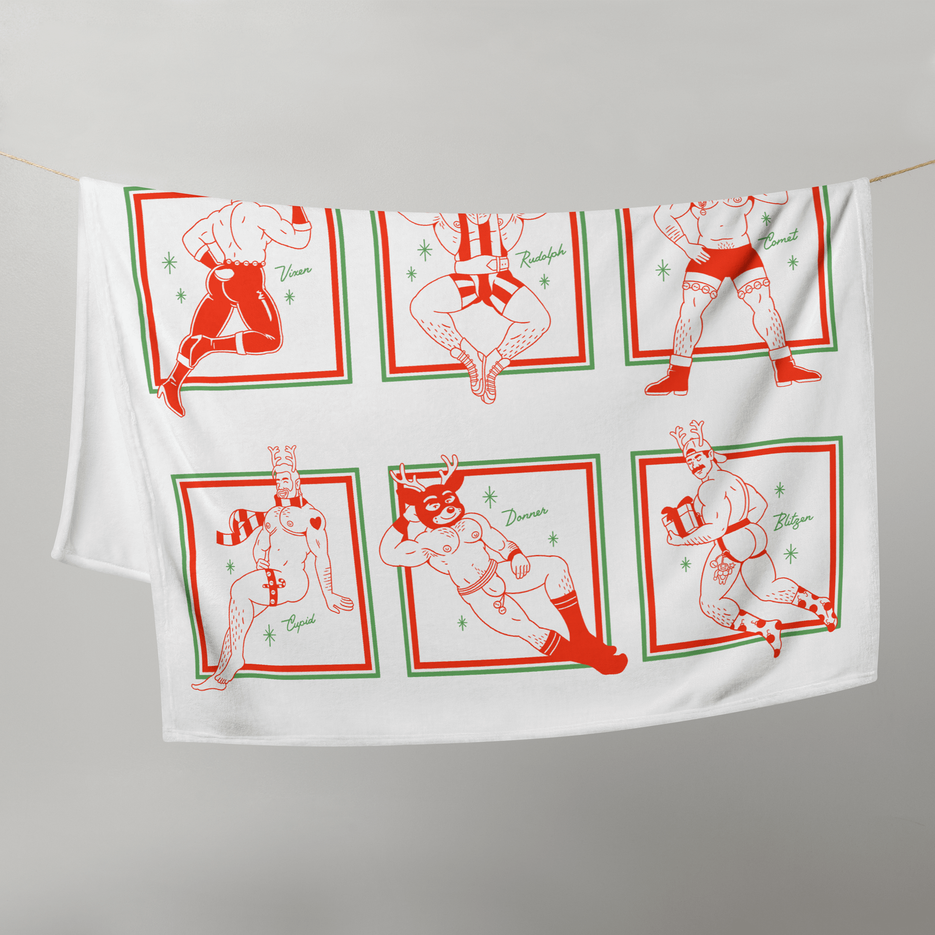 Reindeer Boys Throw Blanket product image (6)