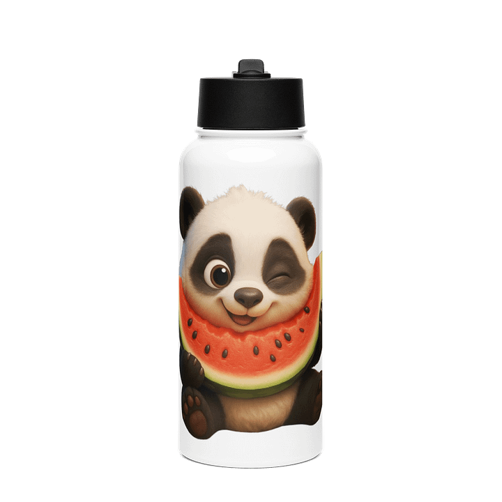 Panda - Stainless Steel Water Bottle with a Straw Lid product image (1)