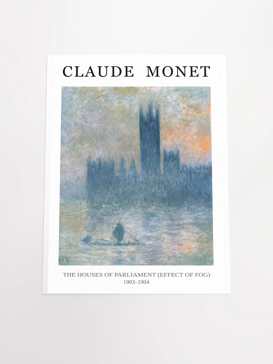 Classic art poster 'The Houses of Parliament' by Claude Monet product image (13)