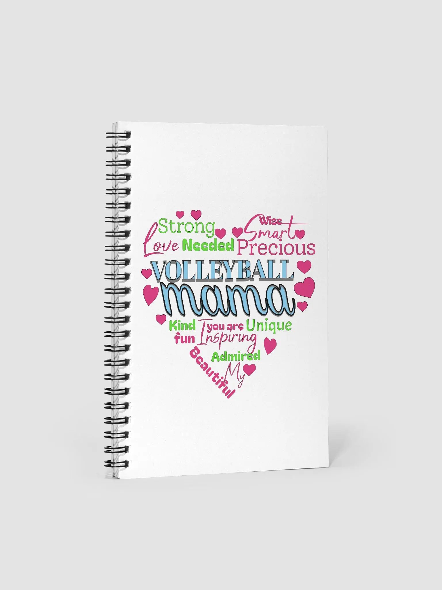 Heart Volleyball Mama Spiral Notebook product image (3)