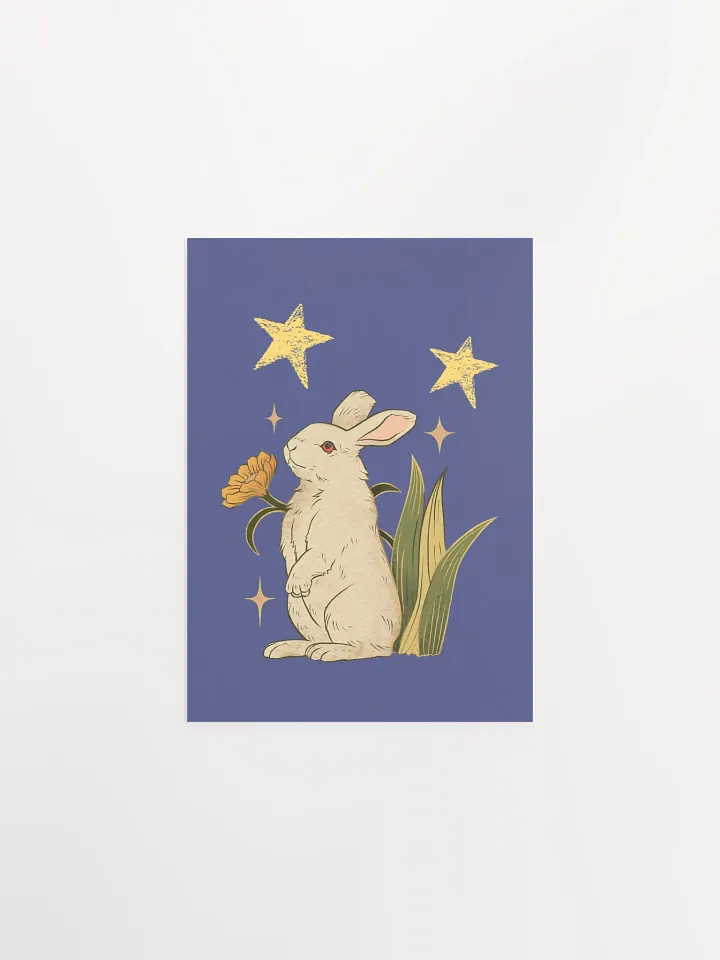Stargazing Rabbit | Poster product image (1)