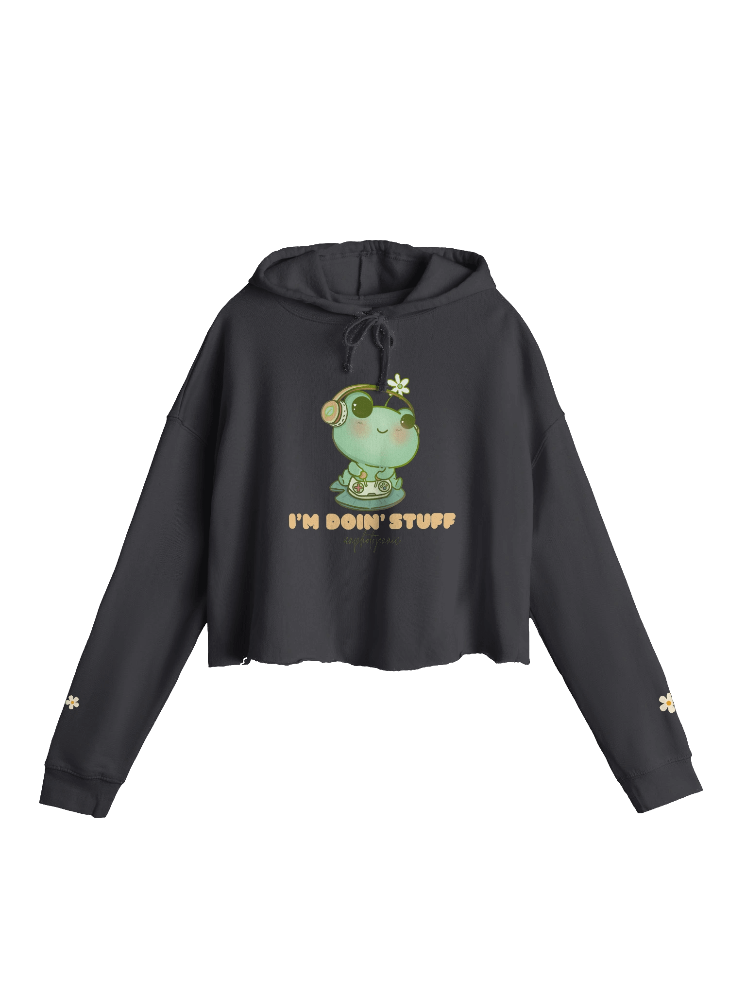 I'm Doin' Stuff Cropped Lightweight Hoodie product image (1)