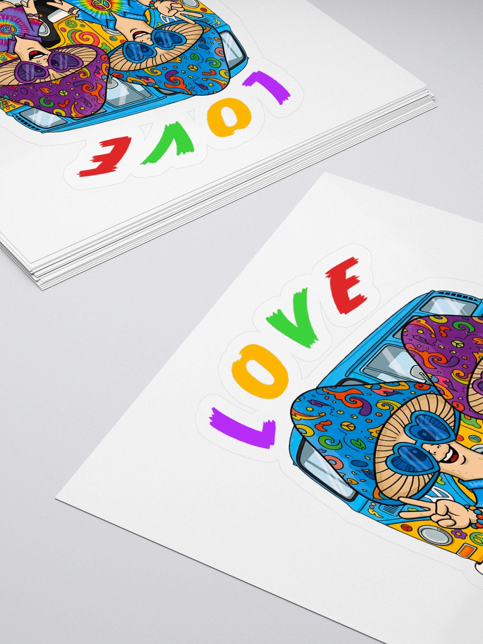 Psychedelic Love Mushroom Stickers product image (4)