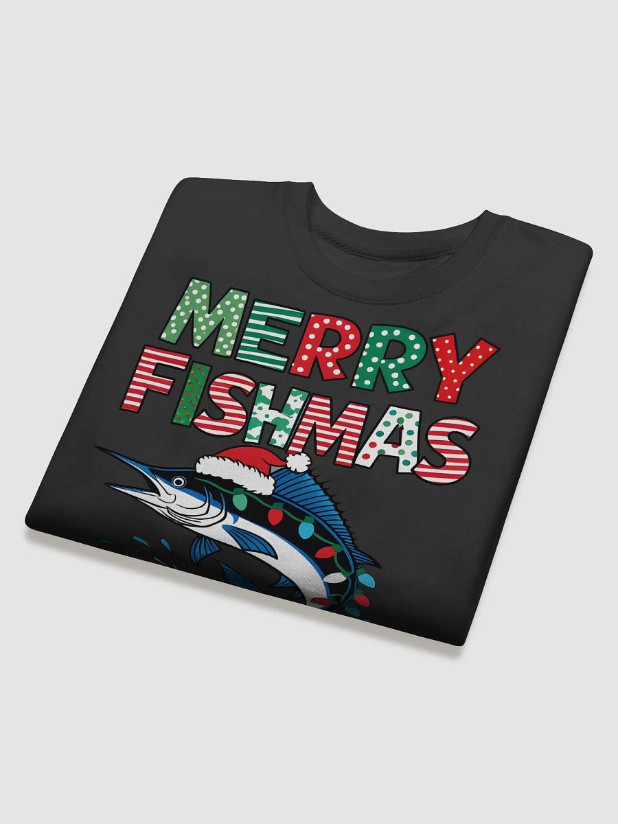 Merry Fishmas Pullover - Marlin Fishing Christmas Lights Design Sweatshirt product image (3)