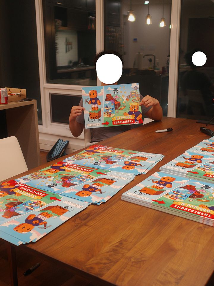HAND-SIGNED POSTER (5 Million Subscribers) product image (2)
