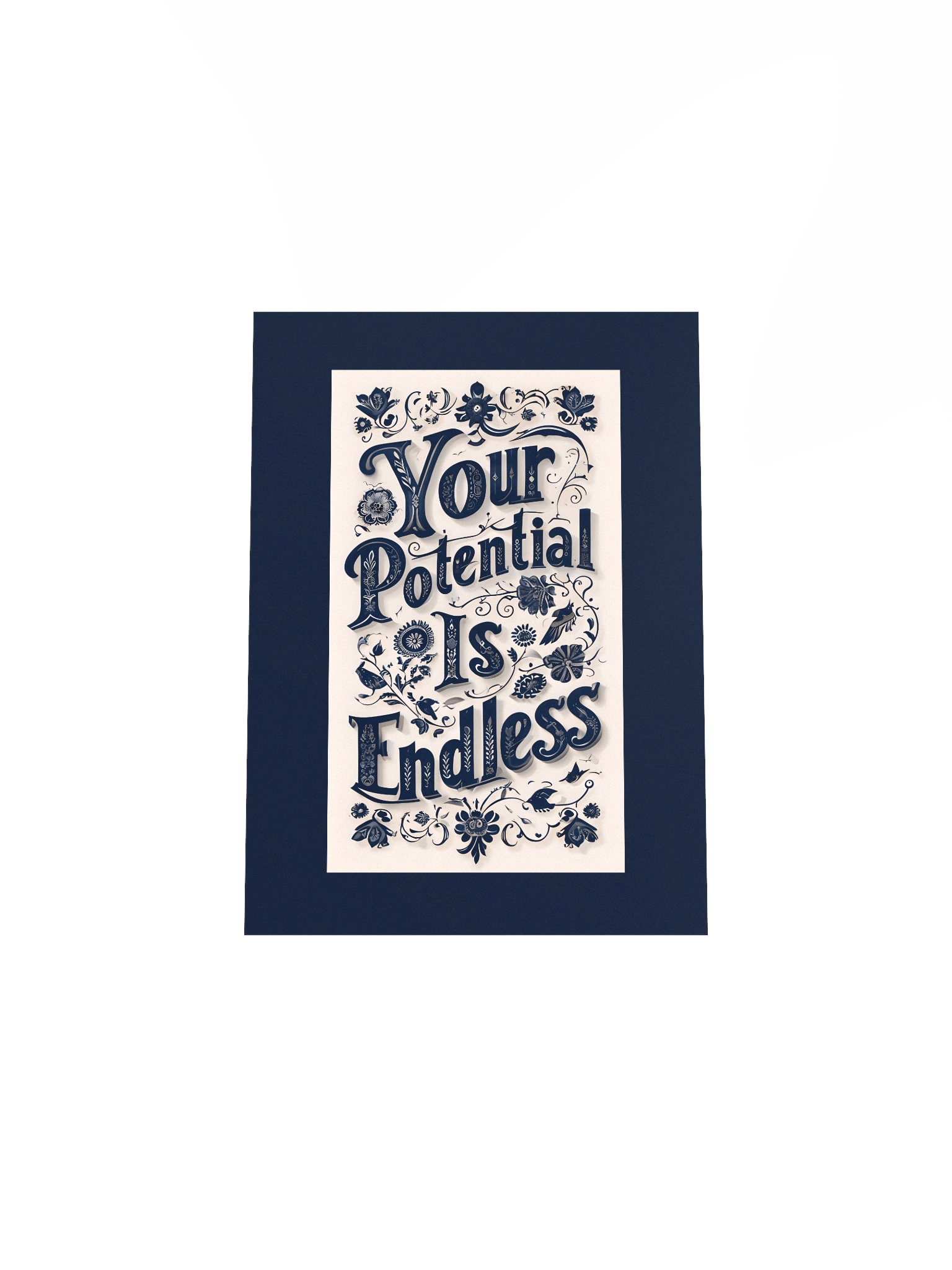 Your Potential Is Endless – Decorative Typography Dark Background Poster product image (34)