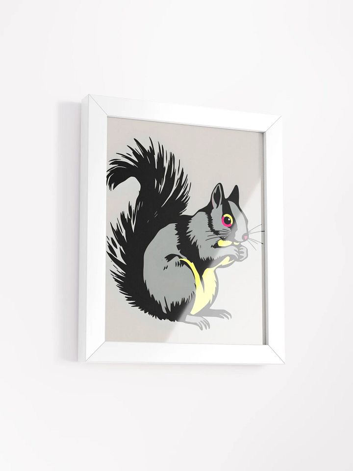 Vibrant Graffiti Squirrel Ayous Wood Framed Matte Poster product image (12)