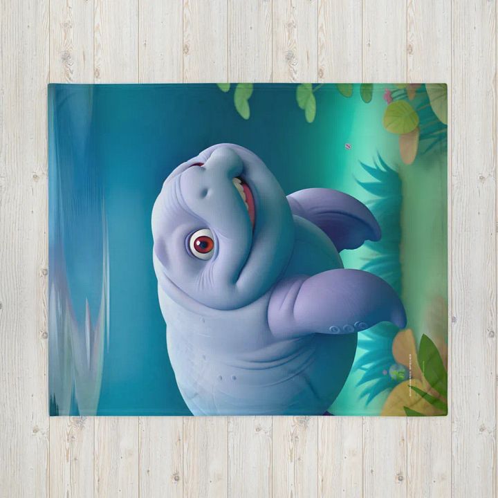 Endangered Species - Mexico - Manatee Throw Blanket product image (2)