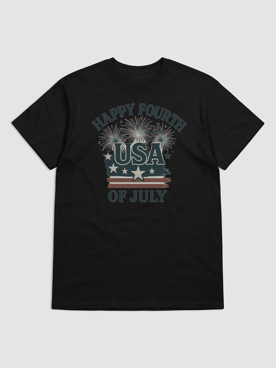 Happy Fourth of July Shirt – Vintage USA Fireworks and Stars Patriotic Tee product image (1)