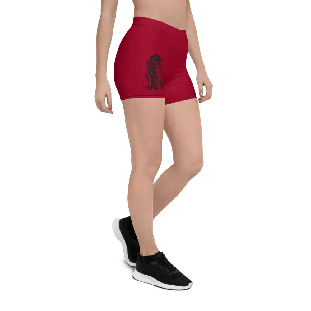 Red Mystic Wolf All-Over Print Shorts product image (7)