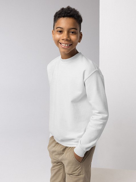 Photo showing Gildan Youth Crew Neck Sweatshirt