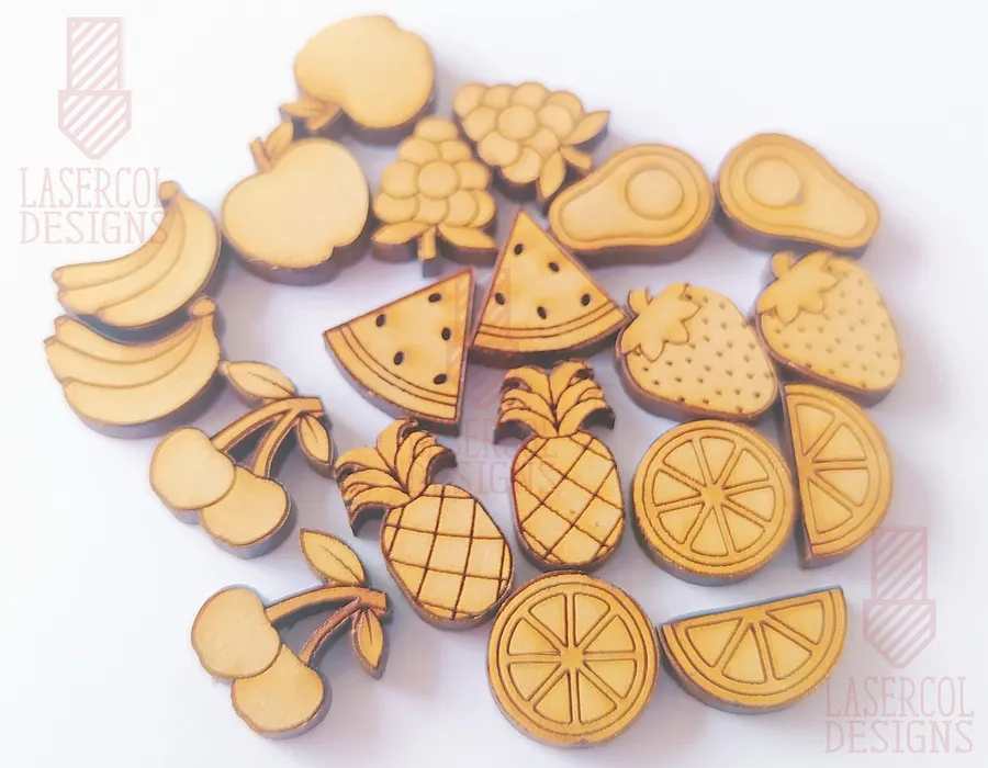 Fruits Cut Outs and Stud Earrings - Laser Cut Files product image (10)
