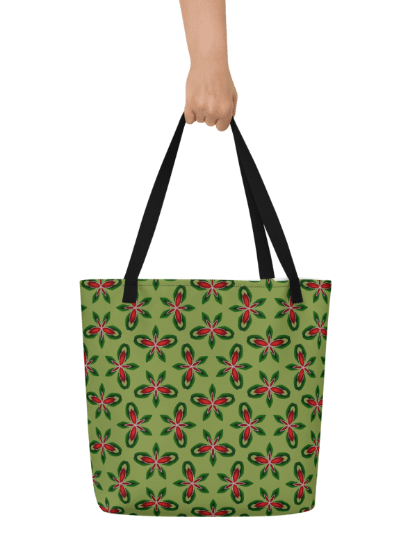 Green and Red Holiday Pattern Tote Bag product image (2)