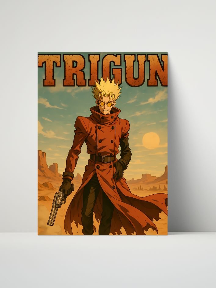 Trigun – Vash the Stampede Desert Standoff 8x10 Metal Print product image (1)