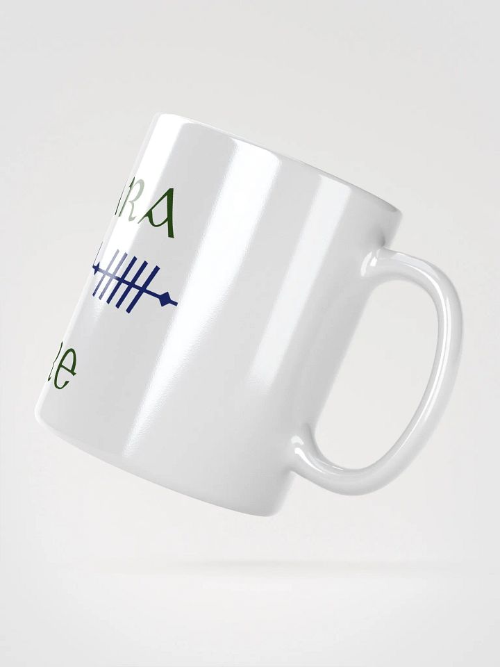 Cill Dara/Kildare Celtic Scholastic style Ogham Script White Glossy Mug product image (2)