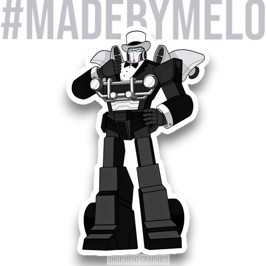 Fancy Carball Bot: Robot - Die-Cut Magnet | #MadeByMELO product image (1)