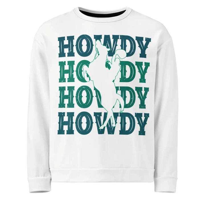 Howdy Cowboy All-Over Print Sweatshirt product image (1)