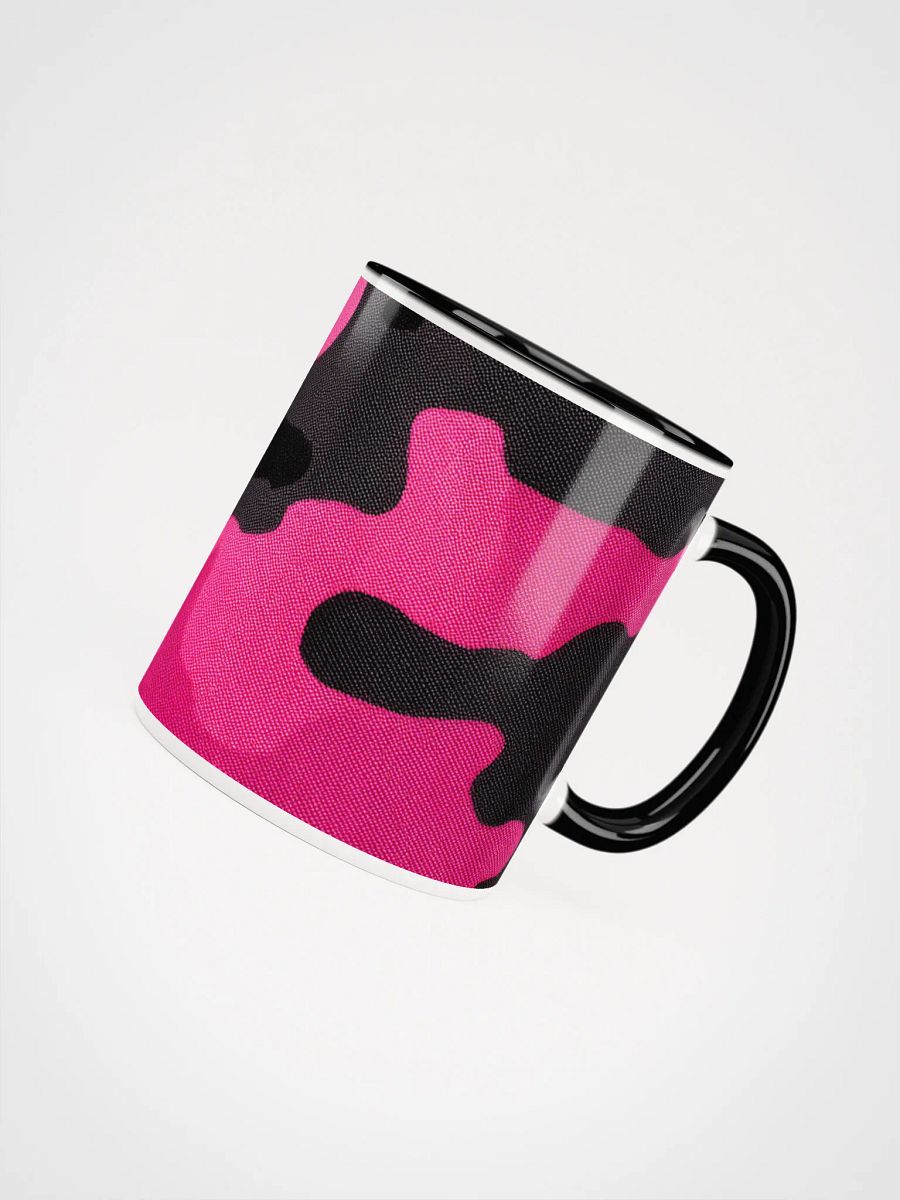 Ceramic Mug with Color inside black and pink camo product image (10)