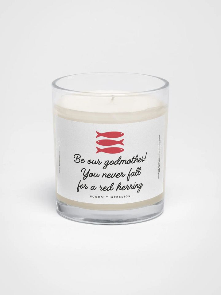 Funny gift for a godmother - Red herring - Soy wax vegan candle product image (2)