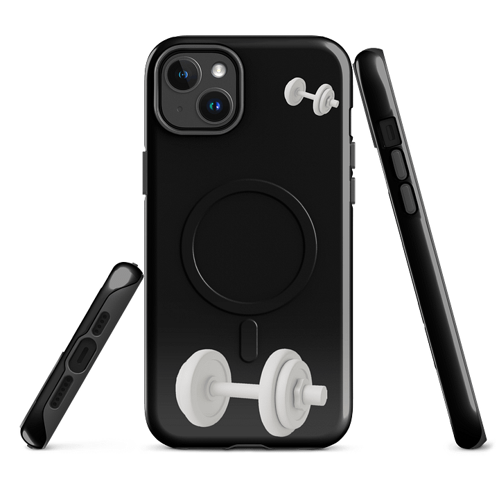 Black White Double Dumbbell iPhone® Case product image (1)