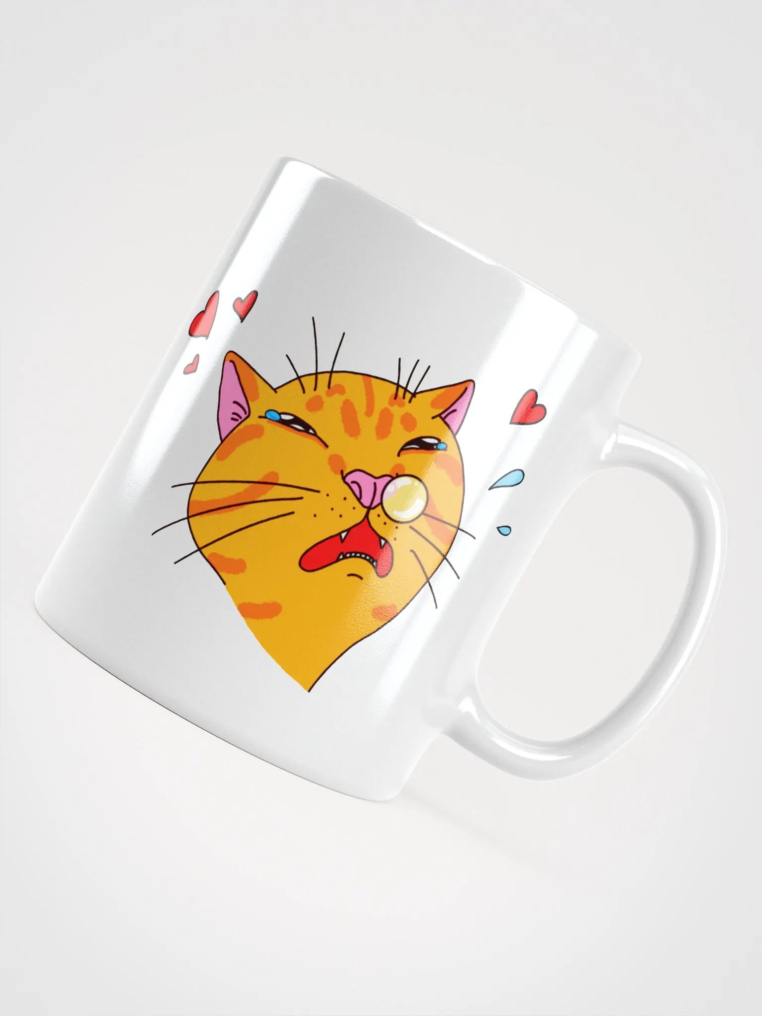 Achoo on You Orange Cat Mug Glossy White product image (5)