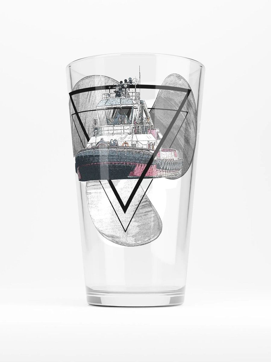 Three blade prop triangle Athena tug 16oz Pint Glass product image (1)