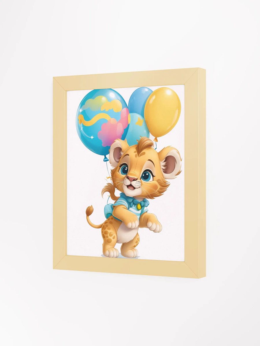 Cute Lion Cub - Nursery Wall Art - Framed product image (2)