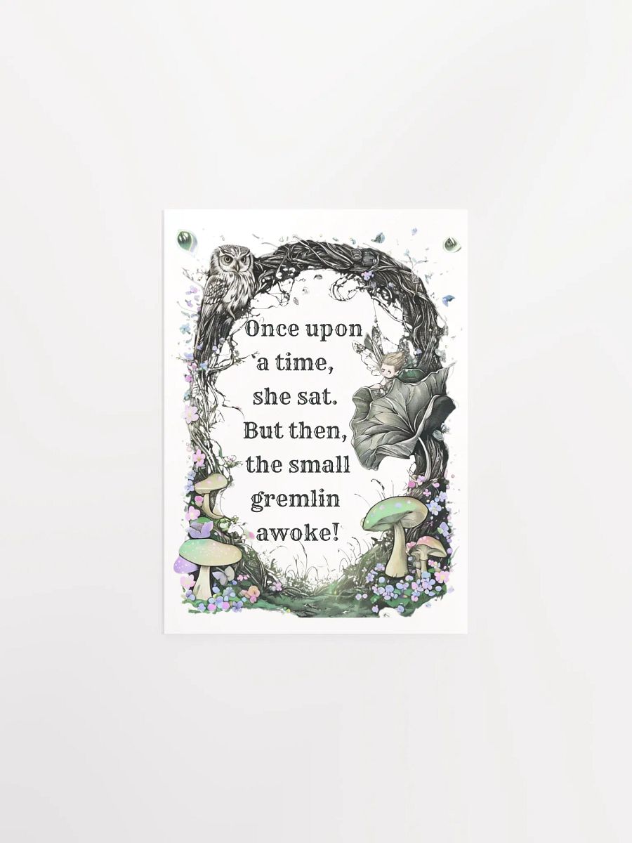 Once Upon A Time She Sat... - Funny Fairytale Wall Art For Mom product image (5)